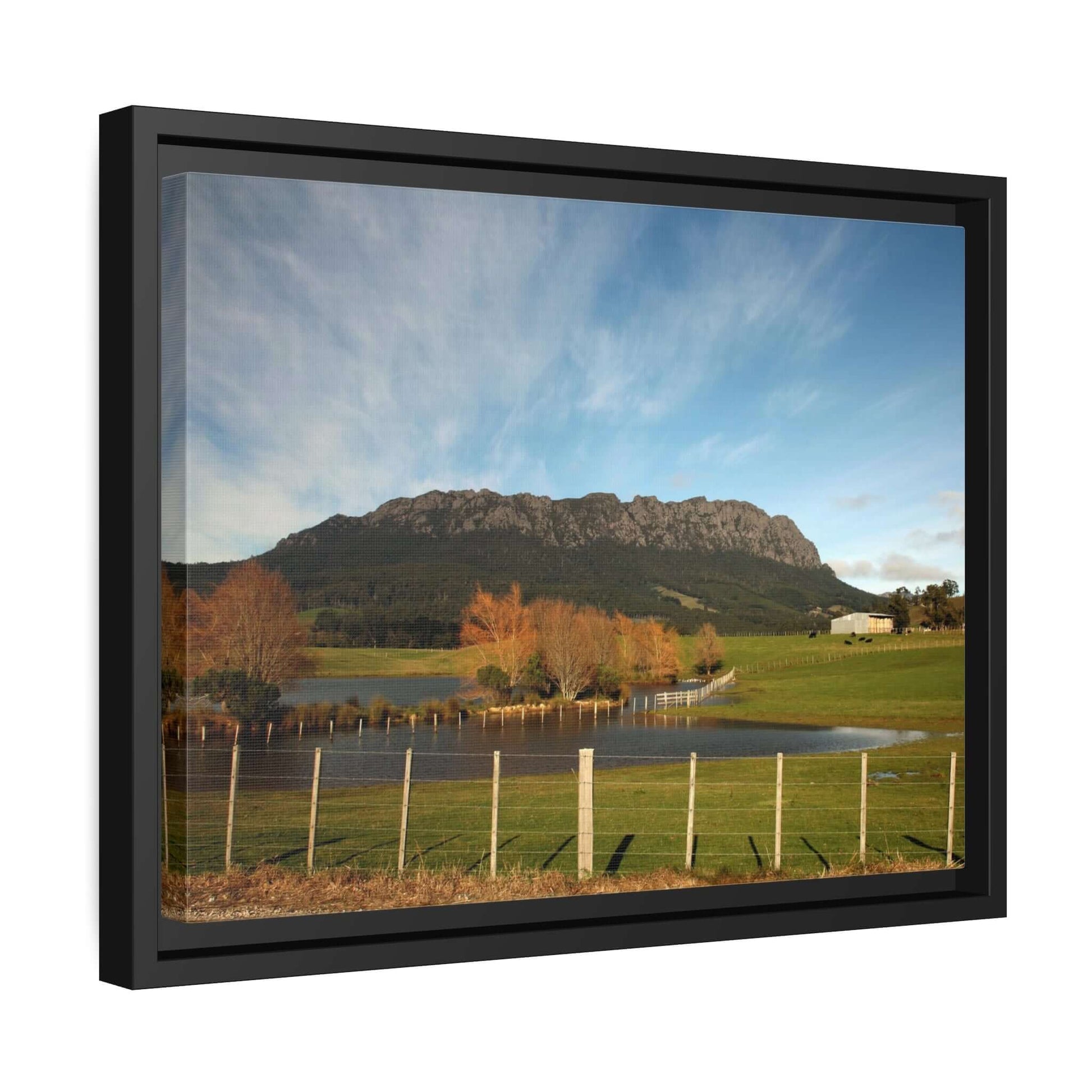 Tasmanian Autumn Countryside photo Canvas with Black Frame Canvas JSCHAFFA.com