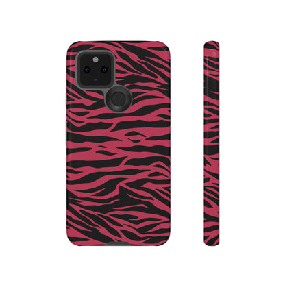 Viva Magenta Cute Wild Tiger Print Pattern Tough Phone Case