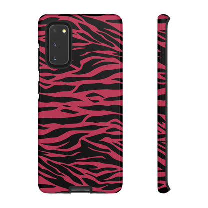 Viva Magenta Cute Wild Tiger Print Pattern Tough Phone Case