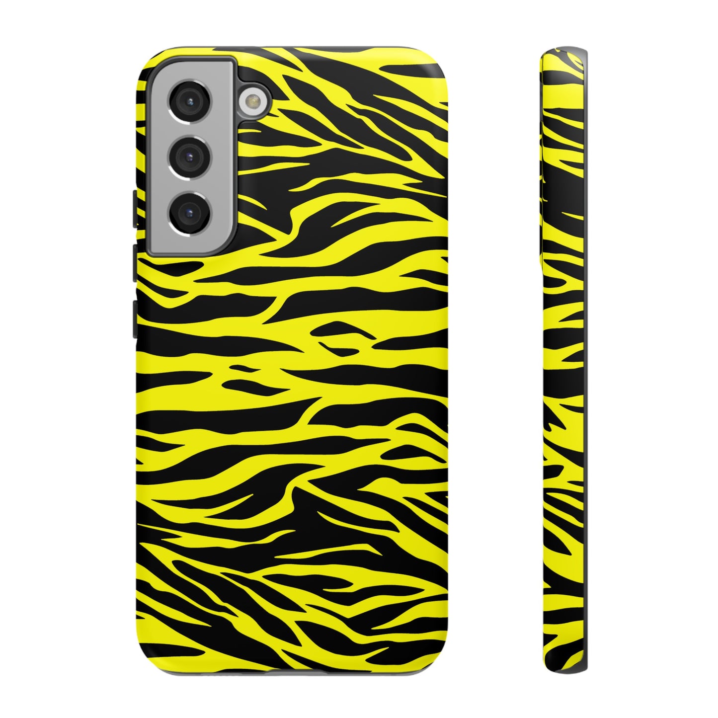 Yellow Cute Wild Tiger Print Pattern Tough Phone Case, Phone Case, JSCHAFFA.com