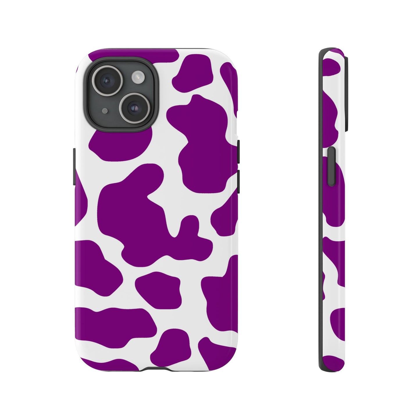 Purple Cow print phone Case iPhone Samsung Google