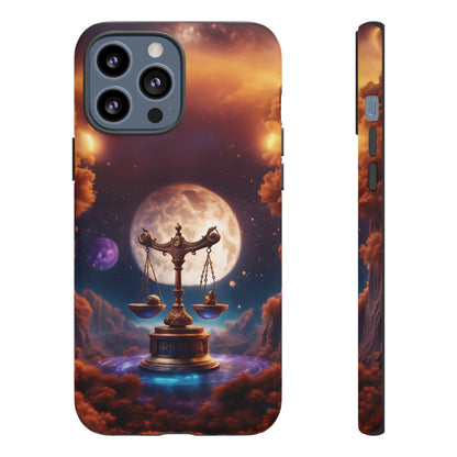 Libra Horoscope Astrology Tough Case for iPhone 15,14,13 and also Samsung Galaxy and Google Pixel Phones, Phone Case, JSCHAFFA.com