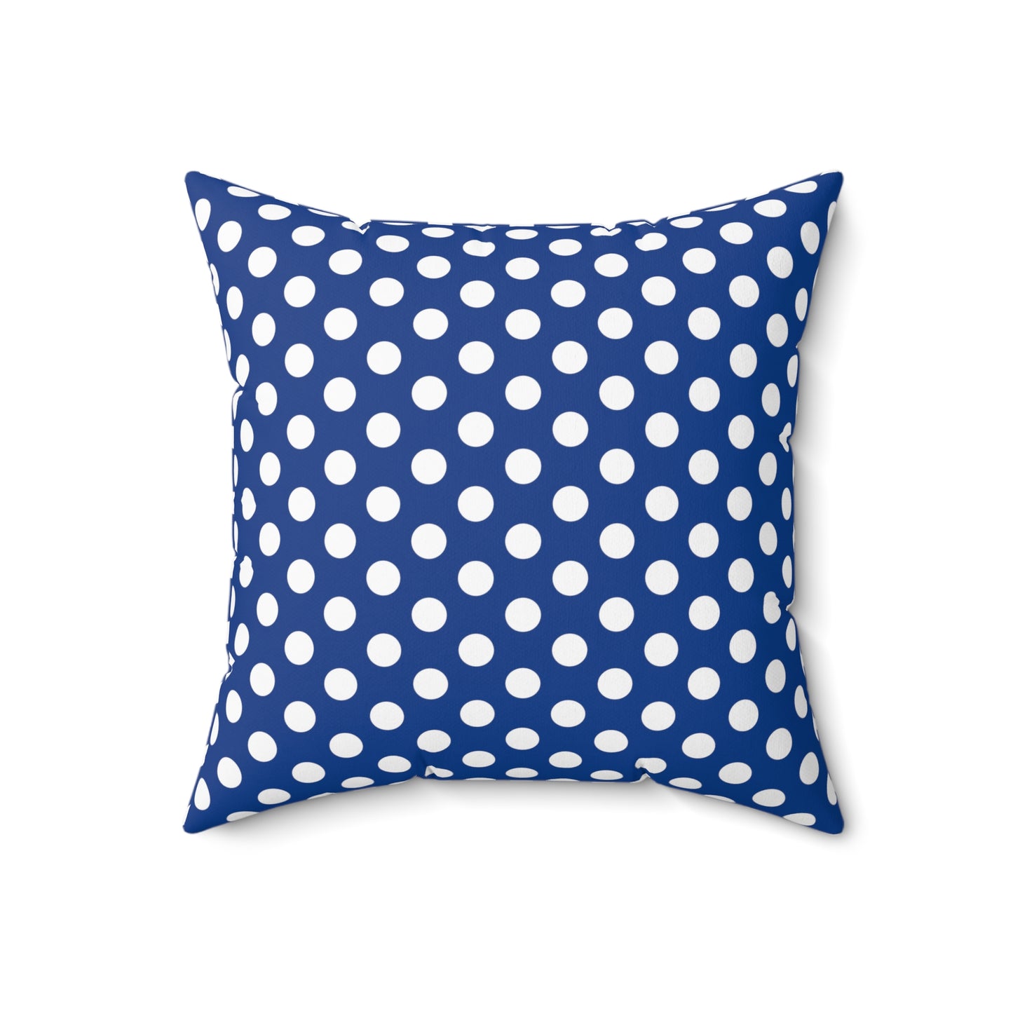 Blue Polka dot Square Throw Pillow Jschaffa.com