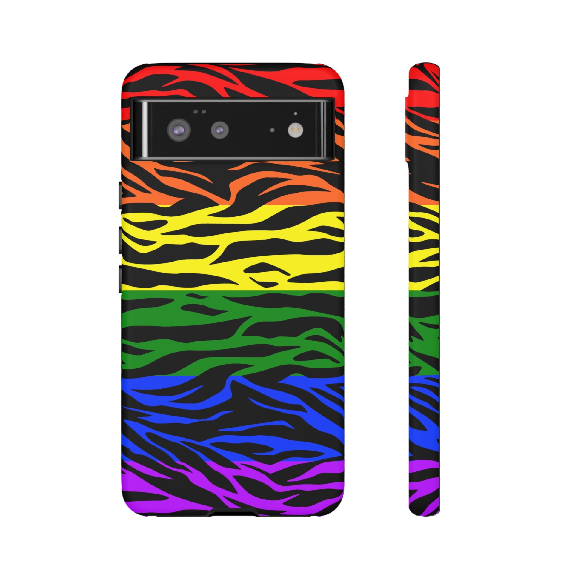 Pride LGBT Rainbow Discrete Tough Phone Case Tiger Print, Phone Case, JSCHAFFA.com