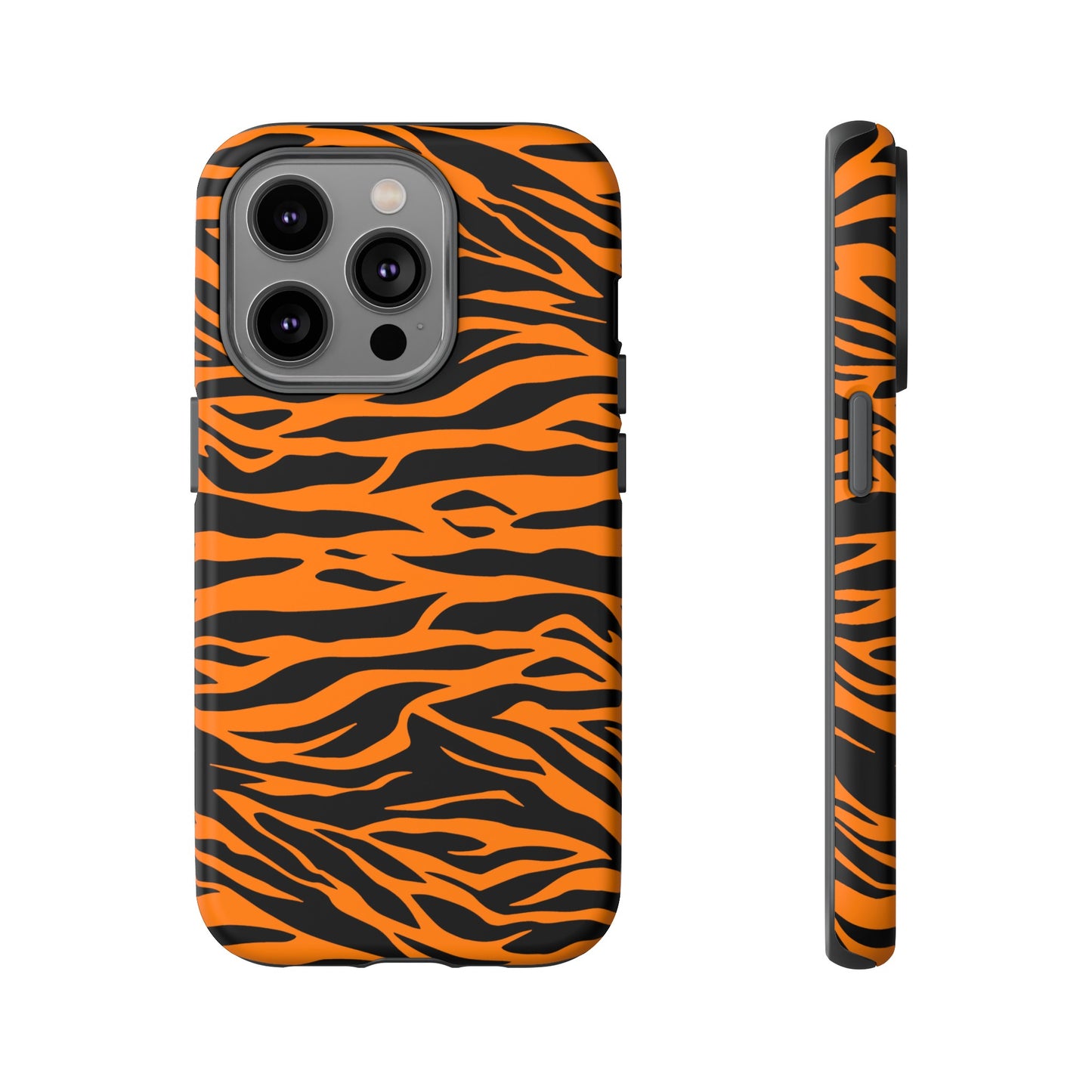 Orange Cute Wild Tiger Print Pattern Tough Phone Case., Phone Case, JSCHAFFA.com