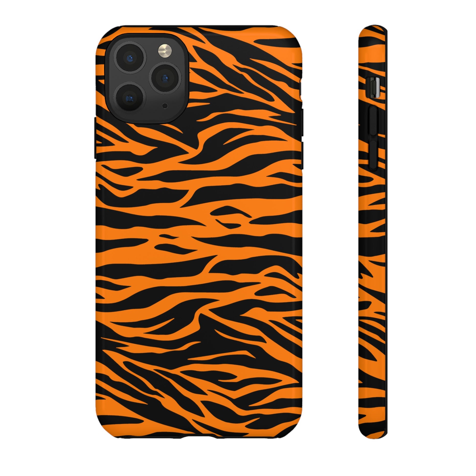 Orange Cute Wild Tiger Print Pattern Tough Phone Case., Phone Case, JSCHAFFA.com