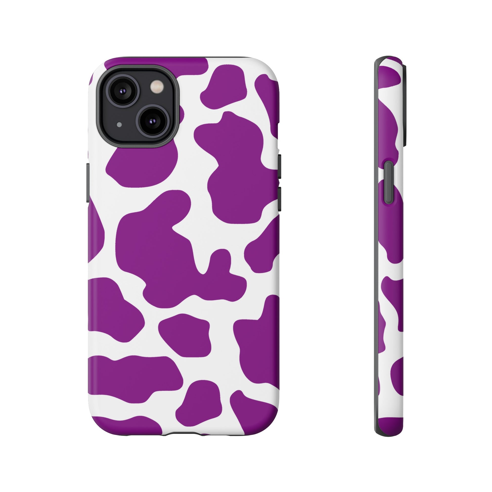 Purple Cow print phone Case iPhone Samsung Google, Phone Case, JSCHAFFA.com