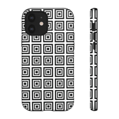 Cute Square Black and With Tough Phone Case, Phone Case, JSCHAFFA.com