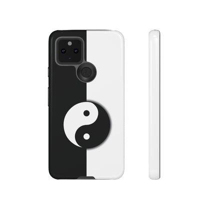 Yin Yang Black and White Tough Phone Case for iPhone, Google, Samsung Phones