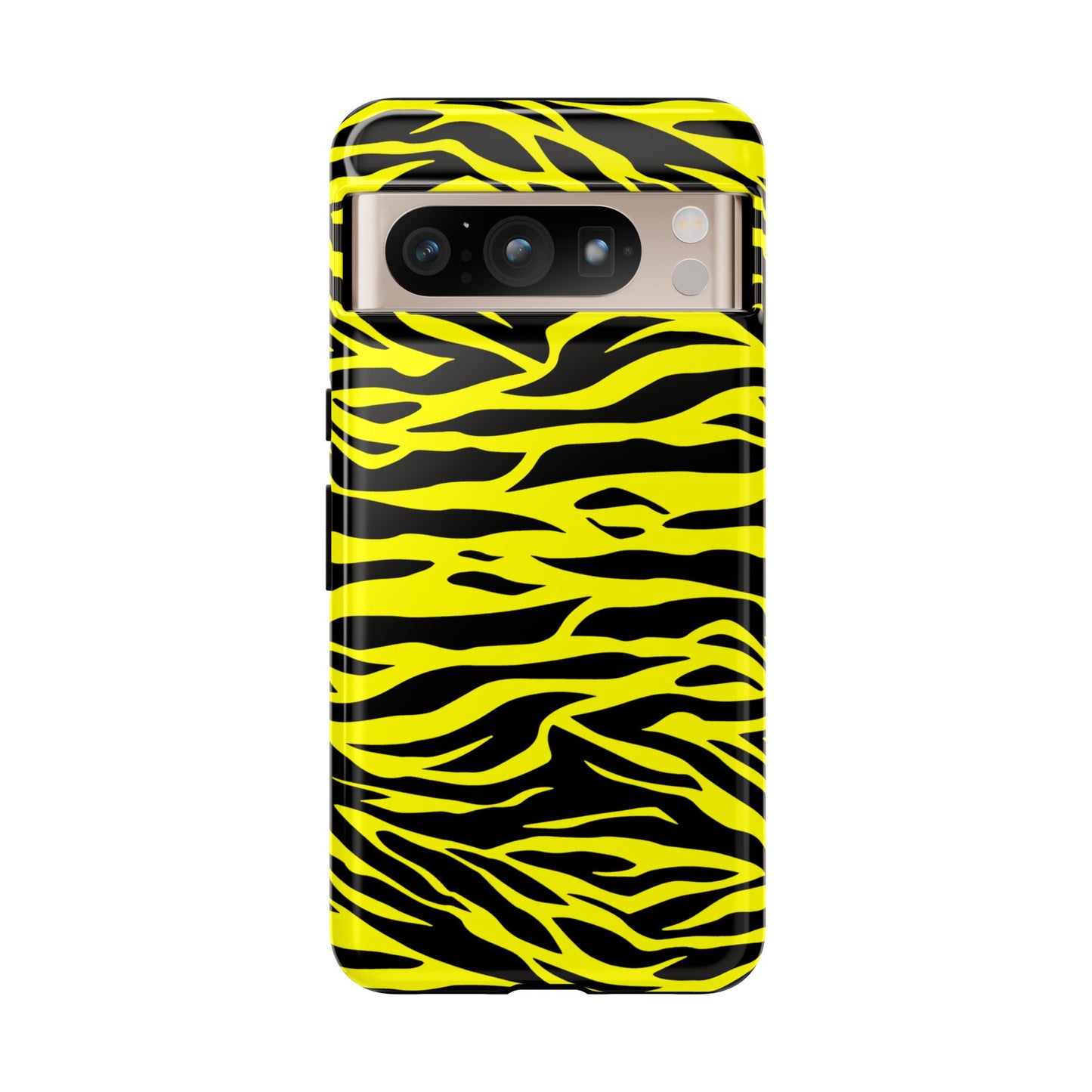 Yellow Cute Wild Tiger Print Pattern Tough Phone Case, Phone Case, JSCHAFFA.com