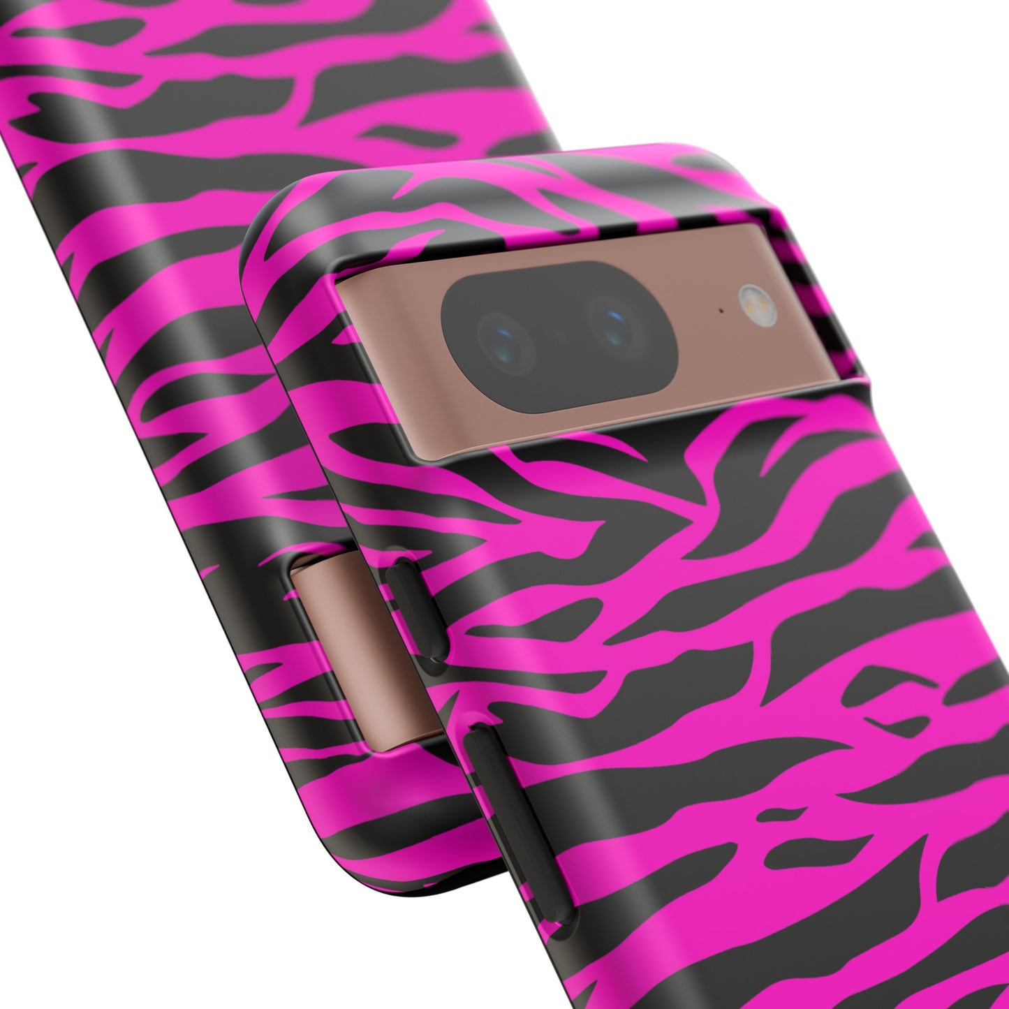 Pink Phone Case Tough Tiger Print, Mobile Phone Case, JSCHAFFA.com