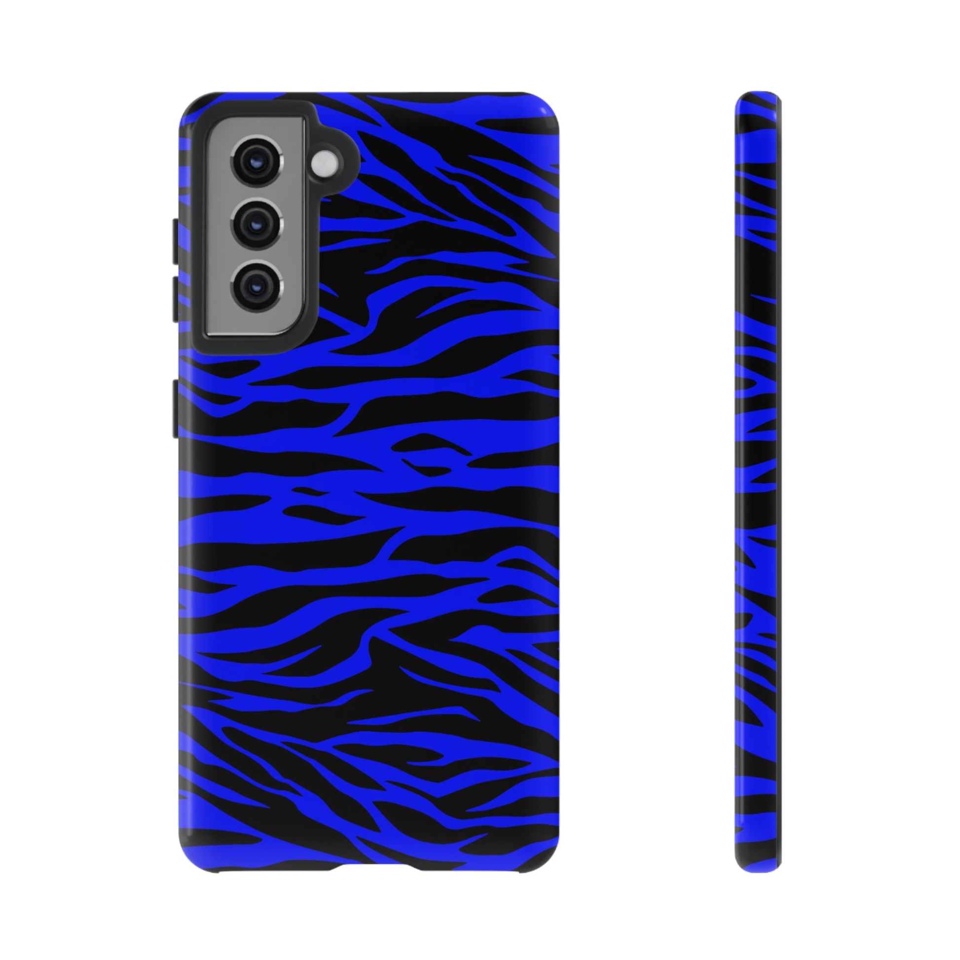 Blue Wild Tiger Print Pattern Tough Phone Case To protect your Phone, Phone Case, JSCHAFFA.com