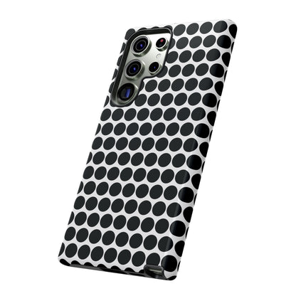 Cute Black White Polkadot Tough Case for iPhone, Samsung, Google