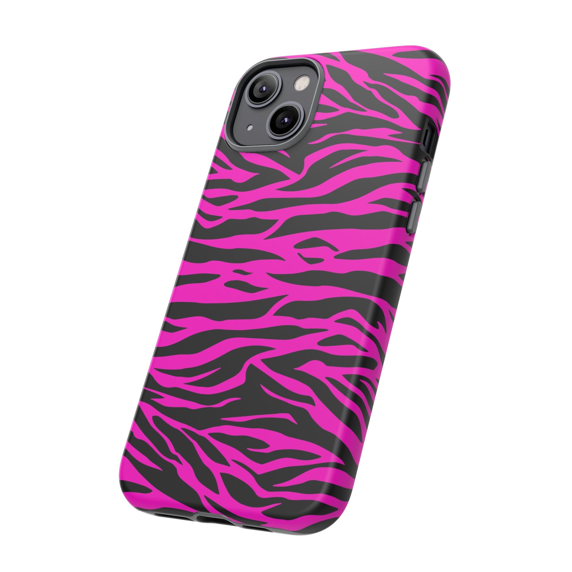 Pink Phone Case Tough Tiger Print, Mobile Phone Case, JSCHAFFA.com