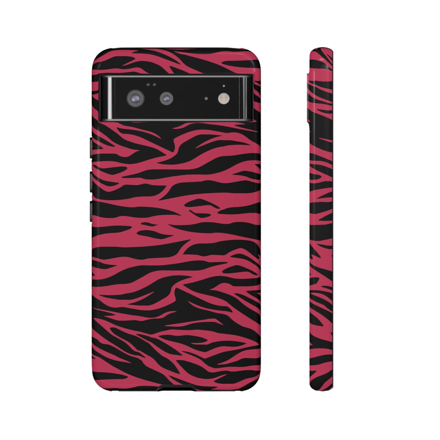 Viva Magenta Cute Wild Tiger Print Pattern Tough Phone Case, Phone Case, JSCHAFFA.com