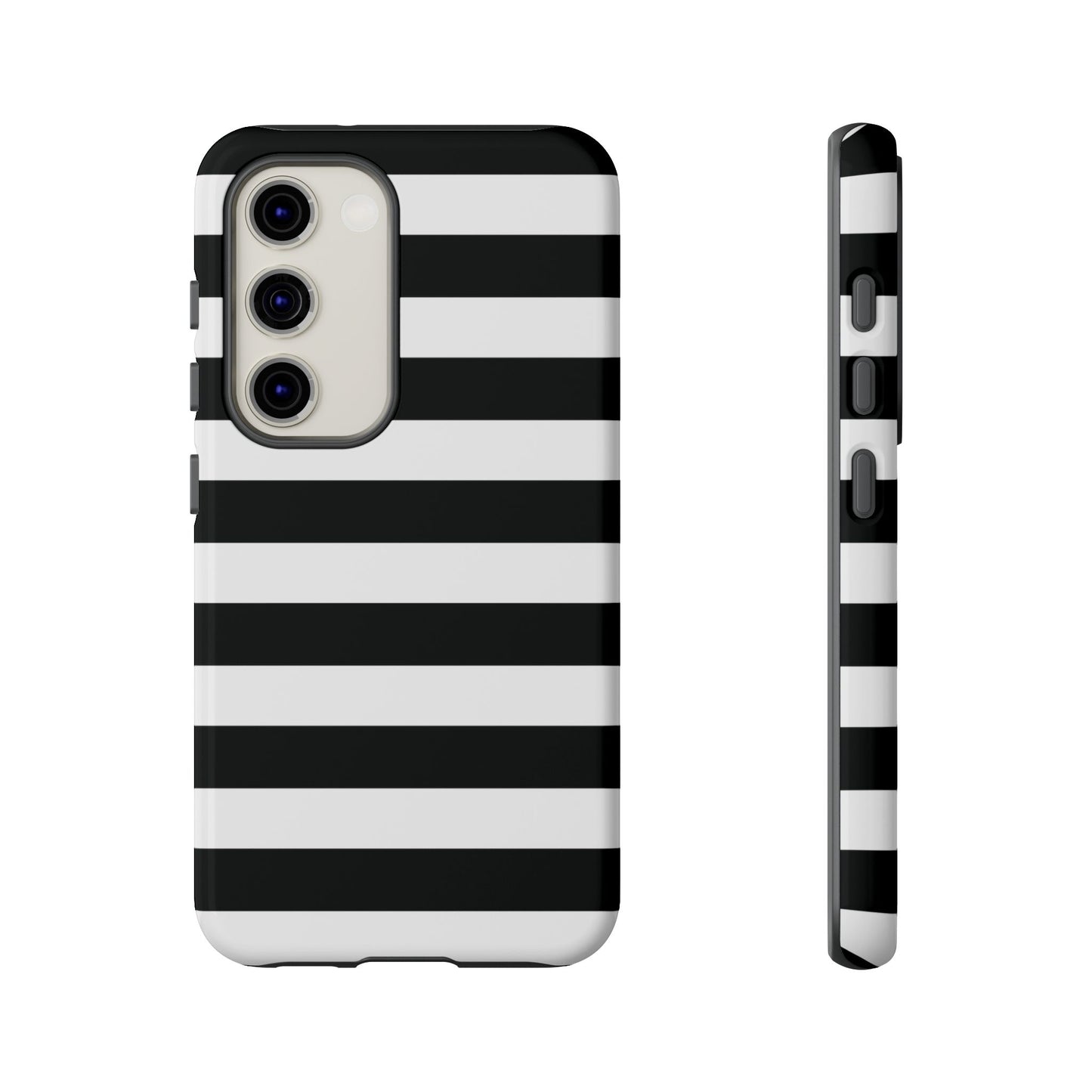 Black and White Stripe Tough Phone Case