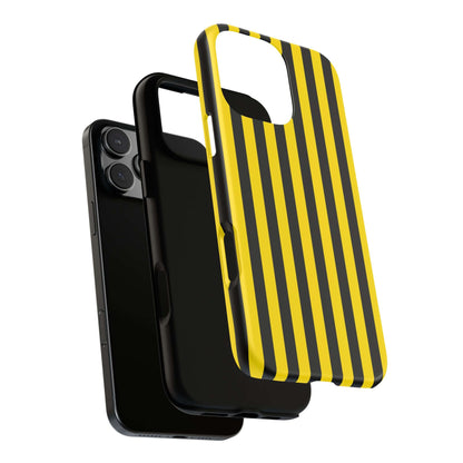 Yellow & Black Stripe Tough Case Phone Case for iPhone, Samsung, Google Mobile phones