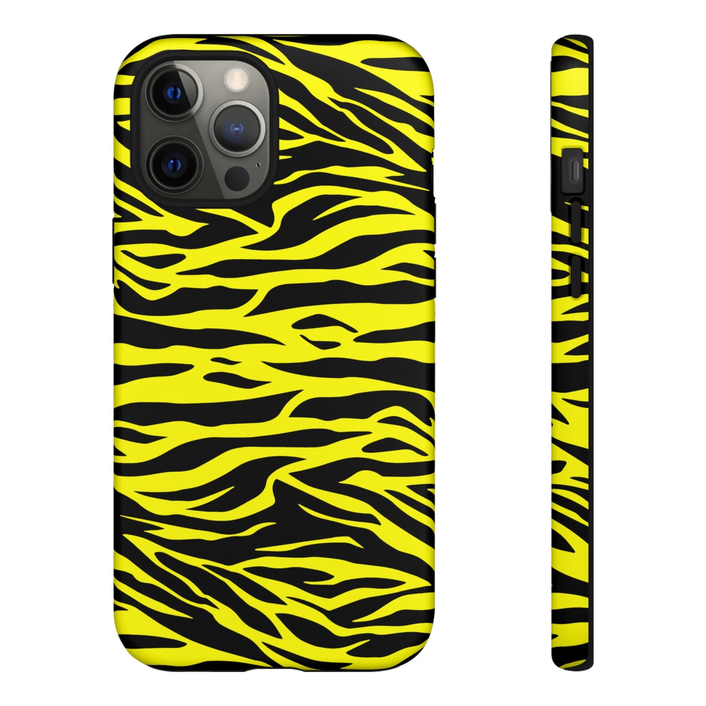 Yellow Cute Wild Tiger Print Pattern Tough Phone Case, Phone Case, JSCHAFFA.com