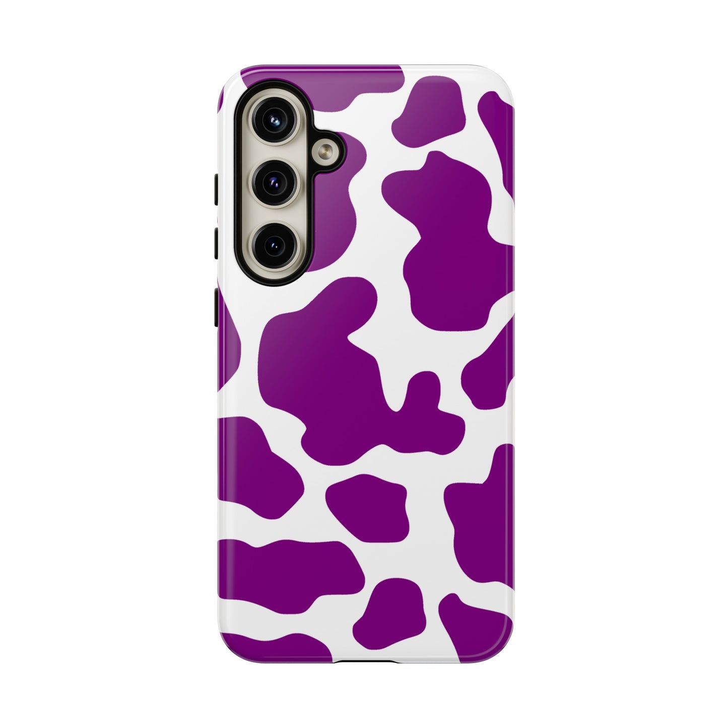 Purple Cow print phone Case iPhone Samsung Google, Phone Case, JSCHAFFA.com