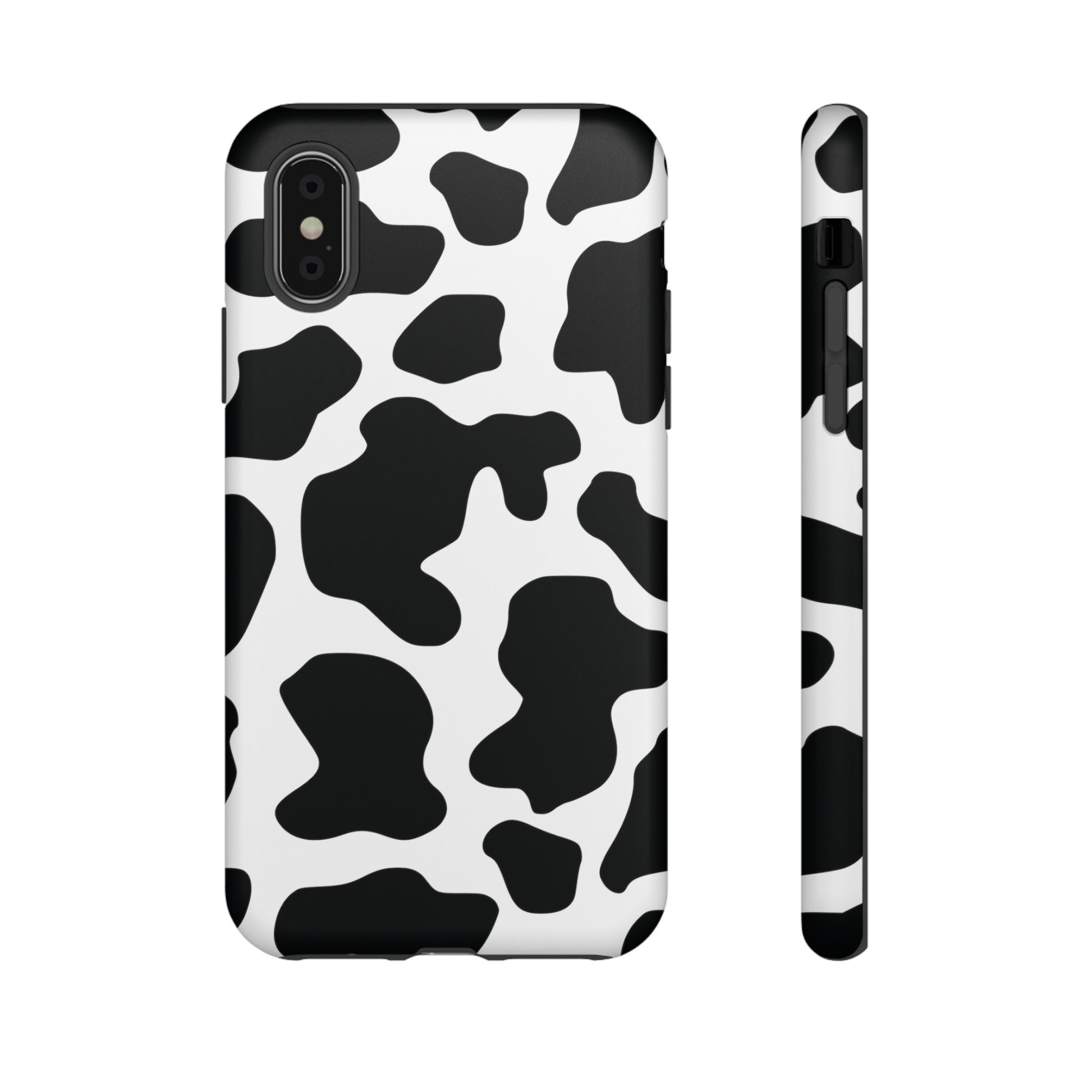 Black Cow print Phone Case iPhone Samsung Google, Phone Case, JSCHAFFA.com