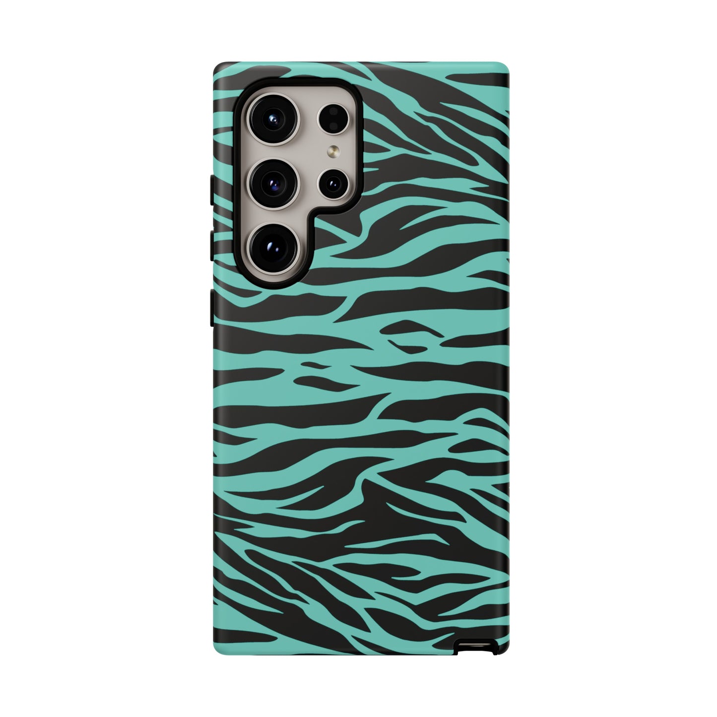 Aqua Cute Wild Tiger Print Pattern Tough Phone Case, Phone Case, JSCHAFFA.com