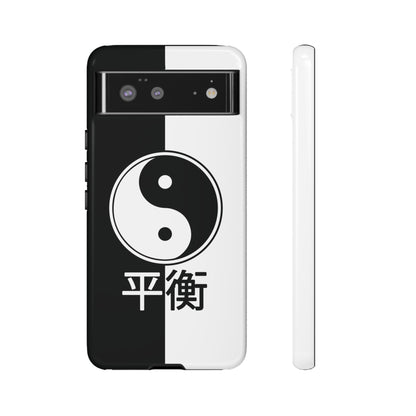 Yin Yang Balance Black White Tough Cell Phone Case, Phone Case, JSCHAFFA.com