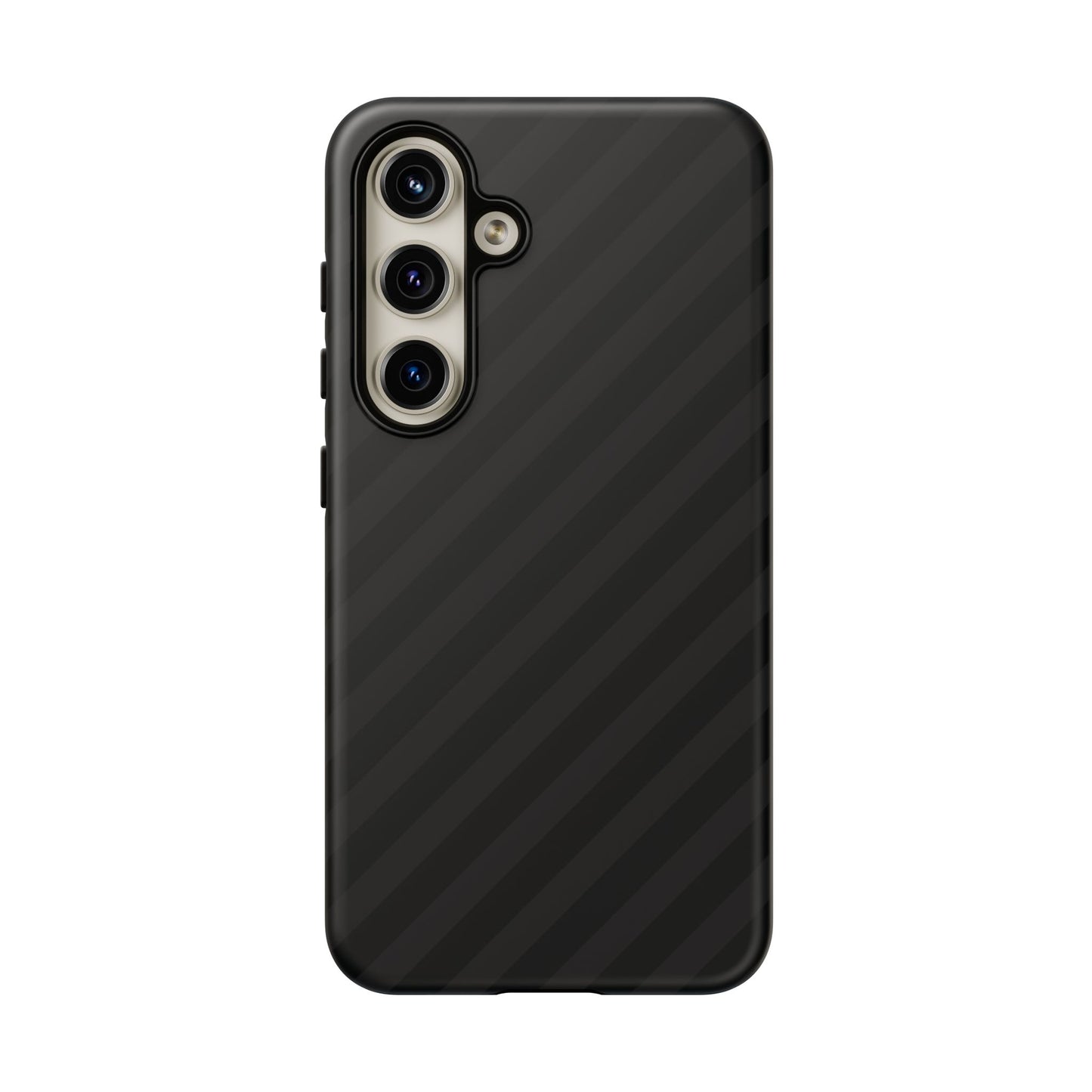 Phone Case, Black Diagonal Pattern Tough Gloss Finish Protective Cover, iPhone, Samsung, Google Pixel, Unique Geometric Design, Gift