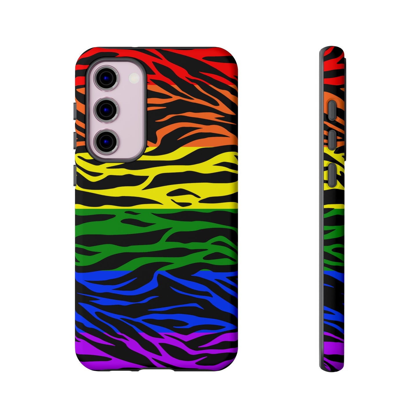 Pride LGBT Rainbow Discrete Tough Phone Case Tiger Print, Phone Case, JSCHAFFA.com