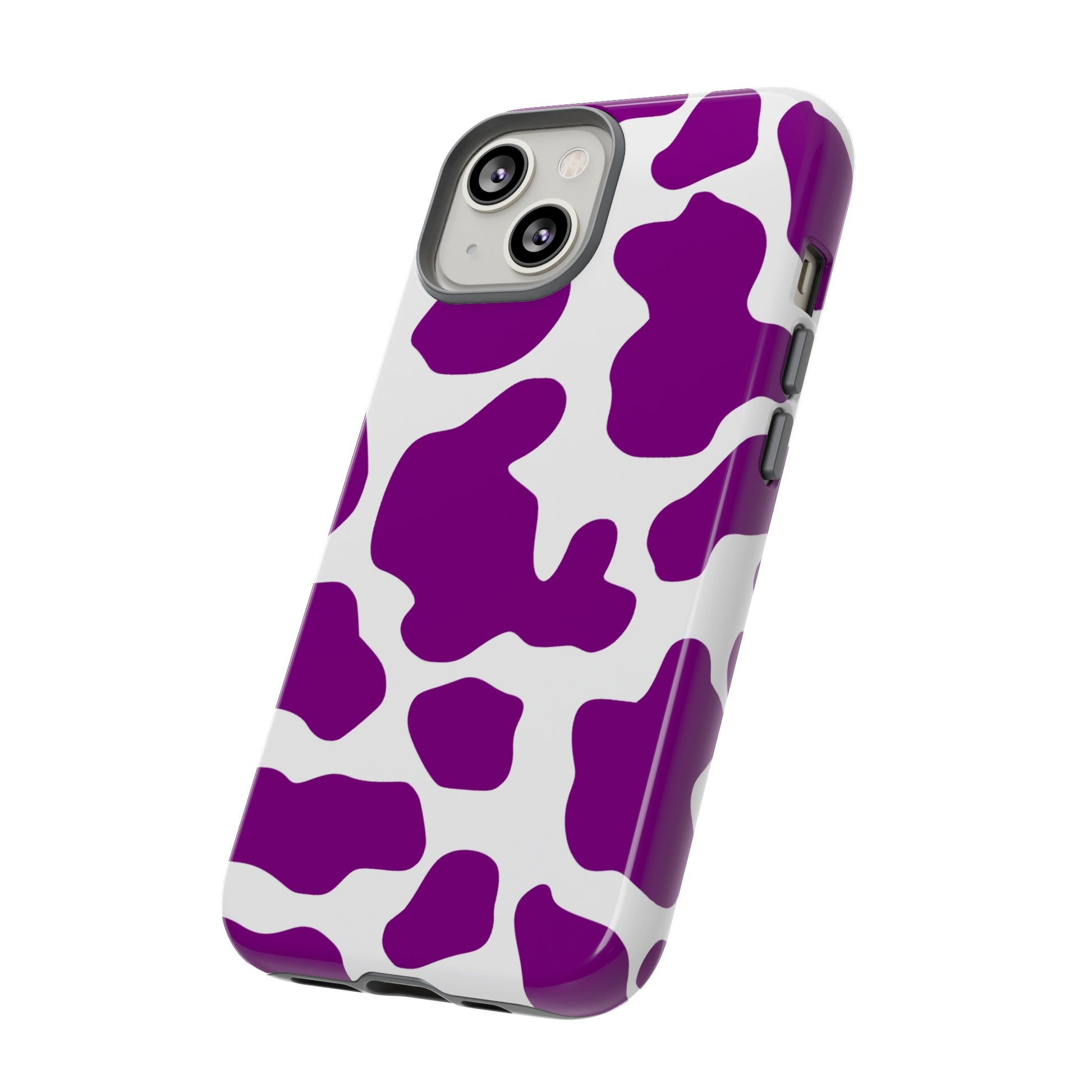 Purple Cow print phone Case iPhone Samsung Google, Phone Case, JSCHAFFA.com