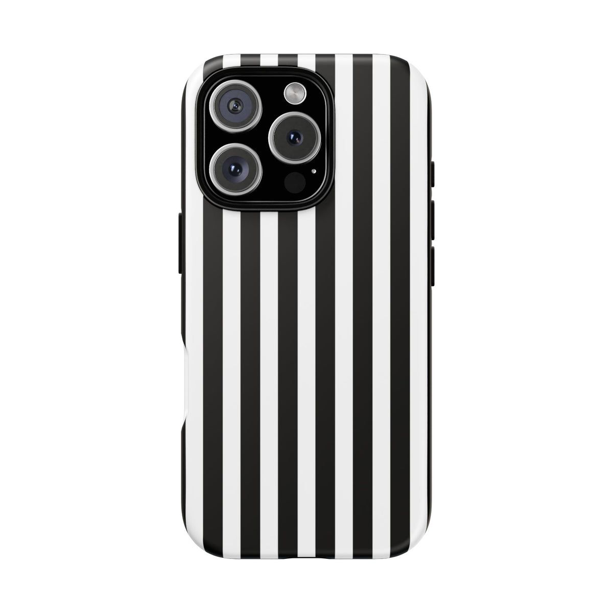 Black White Horizontal Stripe Phone Case Cover, iPhone, Samsung Galaxy S24, and Google Pixel Phones