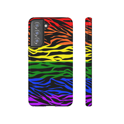 Pride LGBT Rainbow Discrete Tough Phone Case Tiger Print, Phone Case, JSCHAFFA.com