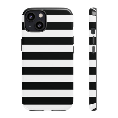 Black and White Stripe Tough Phone Case