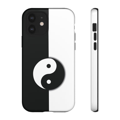 Yin Yang Black and White Tough Phone Case for iPhone, Google, Samsung Phones, Phone Case, JSCHAFFA.com