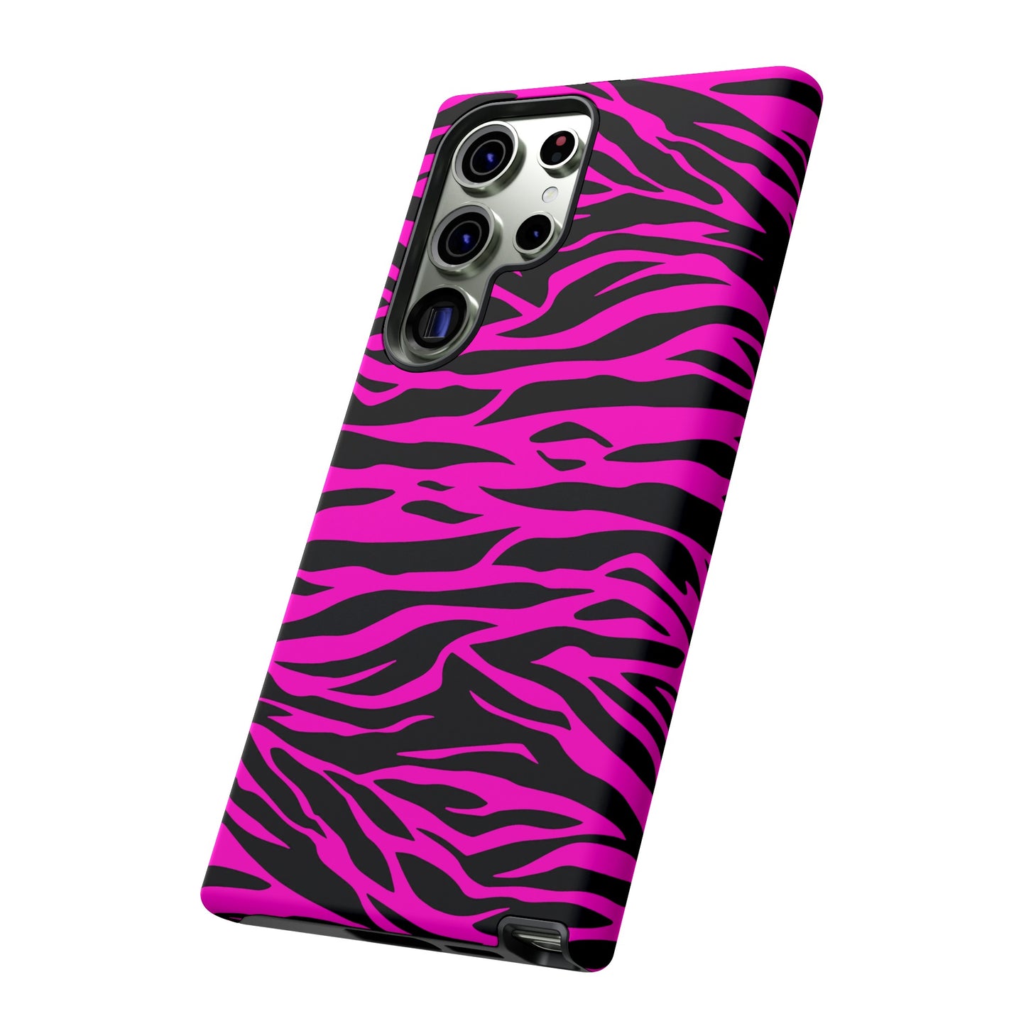 Pink Phone Case Tough Tiger Print, Mobile Phone Case, JSCHAFFA.com