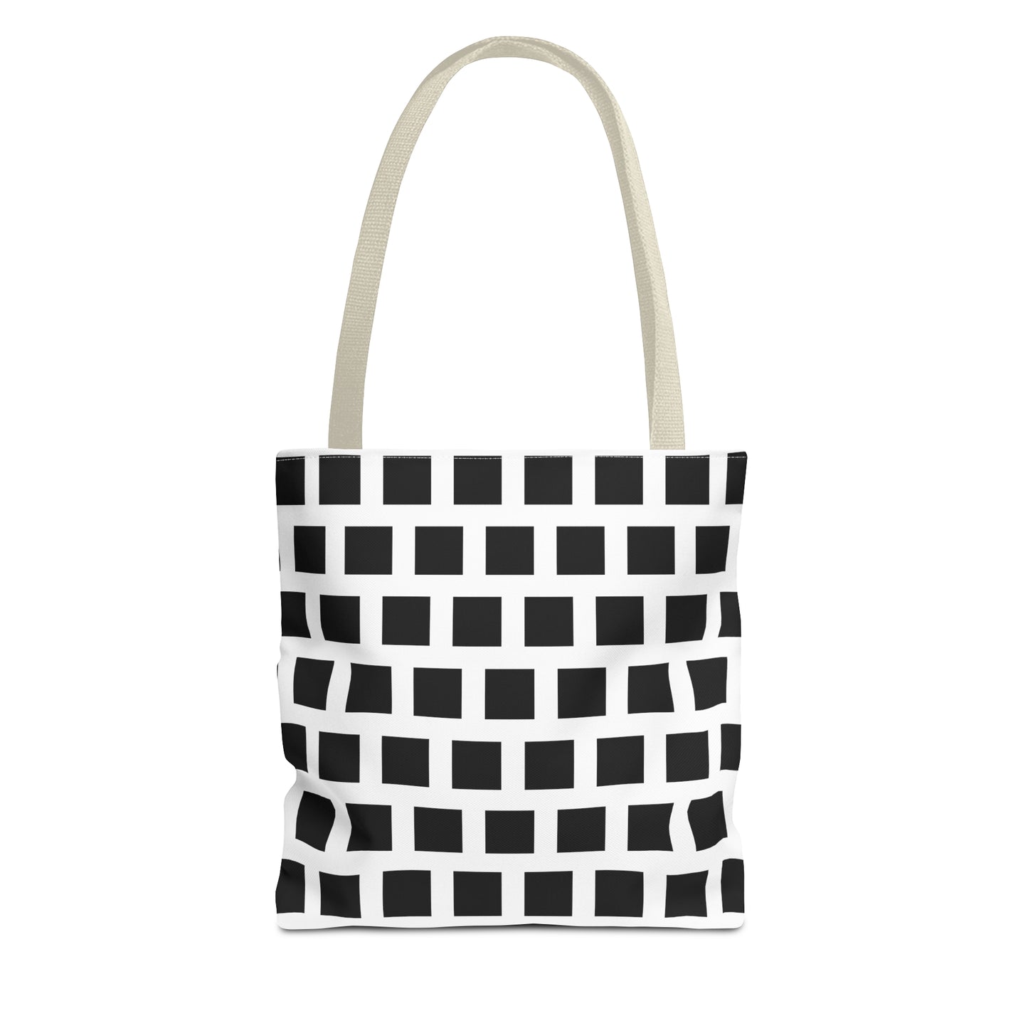 Tote Bag Black Square Pattern Shoulder Bag Versatile and Durable Bags JSCHAFFA.com