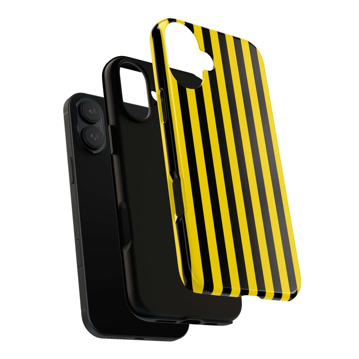 Yellow & Black Stripe Tough Case Phone Case for iPhone, Samsung, Google Mobile phones