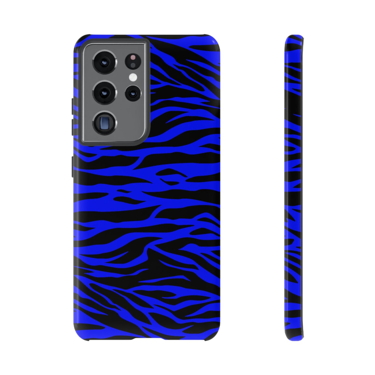 Blue Wild Tiger Print Pattern Tough Phone Case To protect your Phone