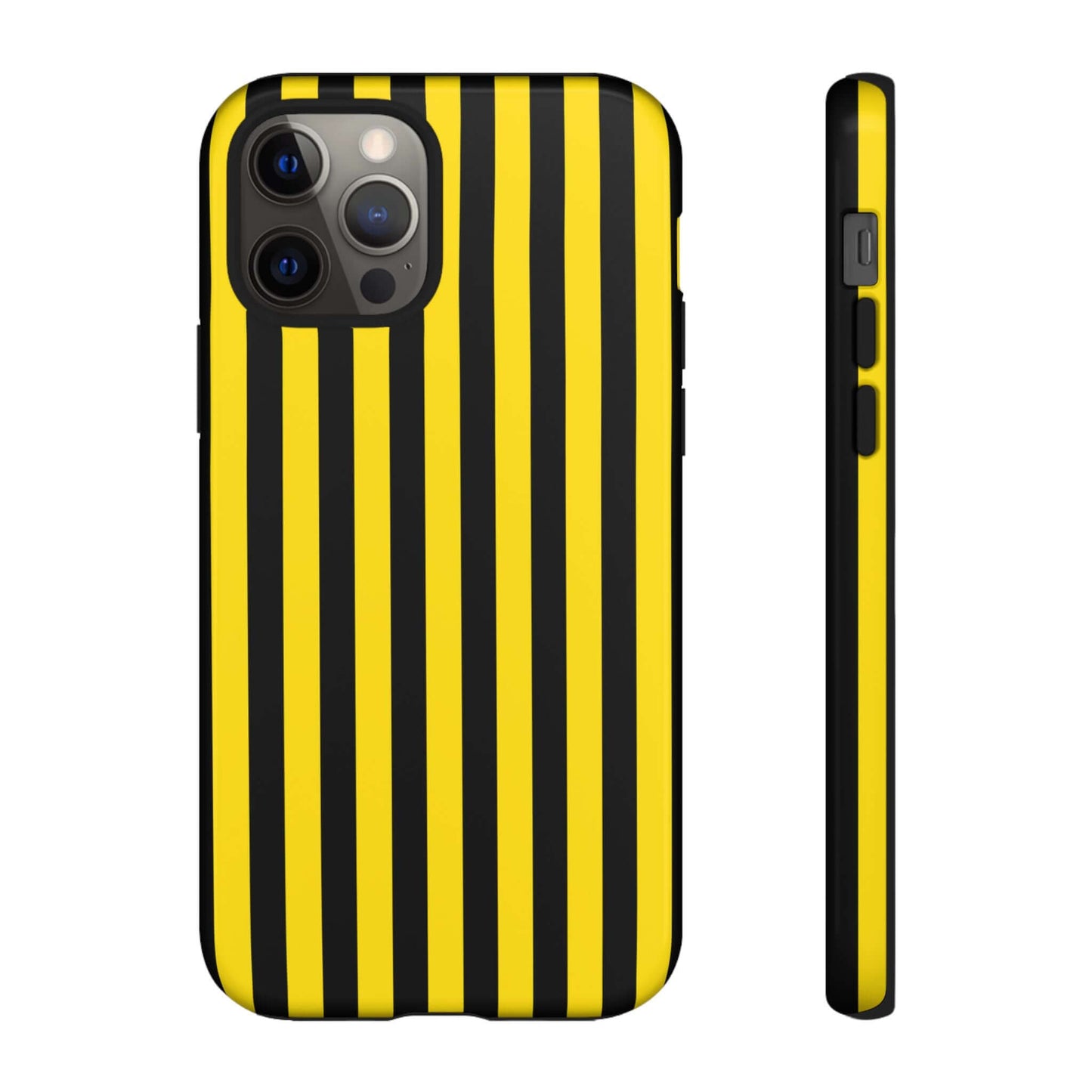 Yellow & Black Stripe Tough Case Phone Case for iPhone, Samsung, Google Mobile phones