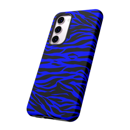 Blue Wild Tiger Print Pattern Tough Phone Case To protect your Phone, Phone Case, JSCHAFFA.com