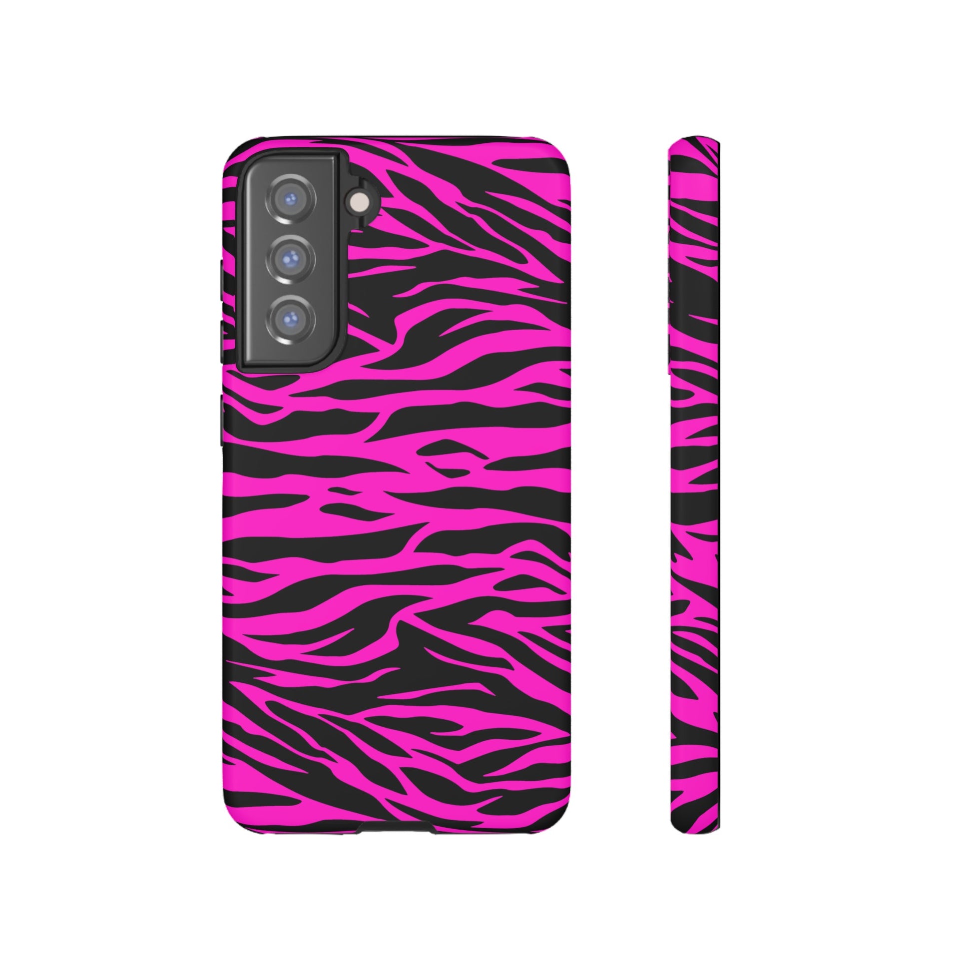 Pink Phone Case Tough Tiger Print, Mobile Phone Case, JSCHAFFA.com