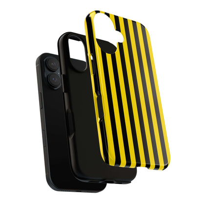 Yellow & Black Stripe Tough Case Phone Case for iPhone, Samsung, Google Mobile phones