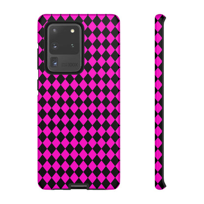 Pink Black Dimond Tough phone Case Cover | iPhone | Google | Samsung, Phone Case, JSCHAFFA.com