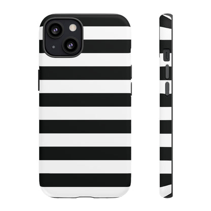 Black and White Stripe Tough Phone Case, Phone Case, JSCHAFFA.com