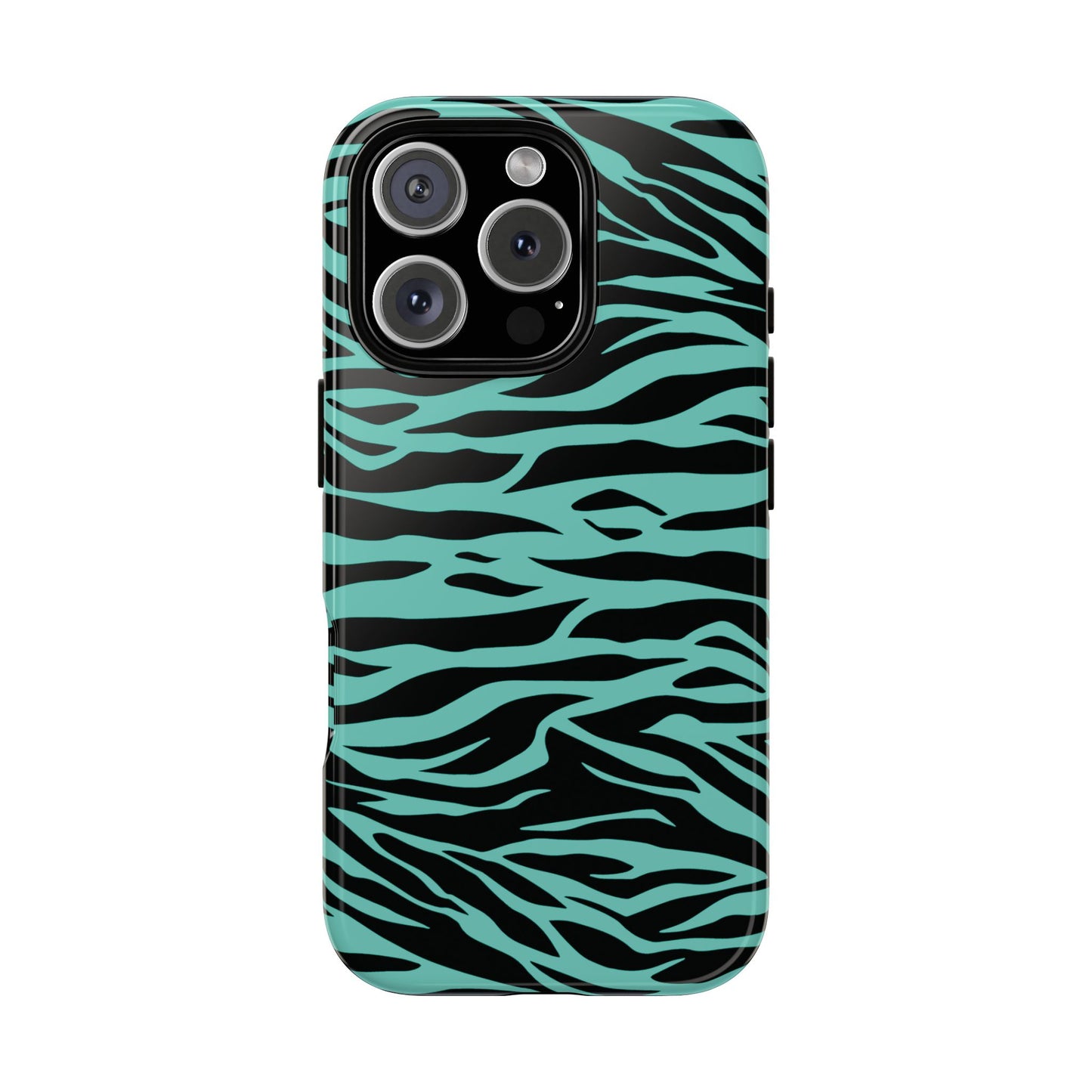 Aqua Cute Wild Tiger Print Pattern Tough Phone Case