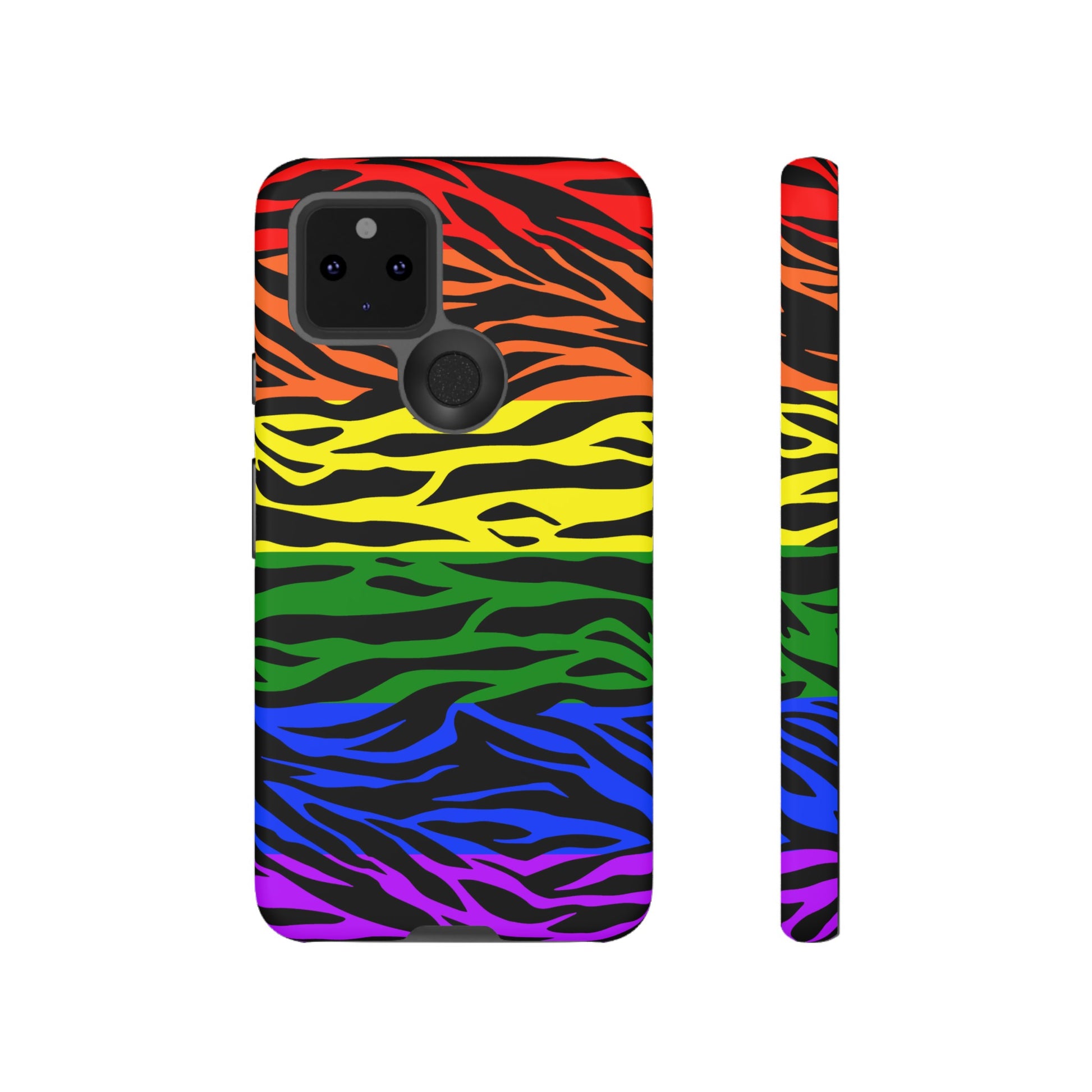 Pride LGBT Rainbow Discrete Tough Phone Case Tiger Print, Phone Case, JSCHAFFA.com