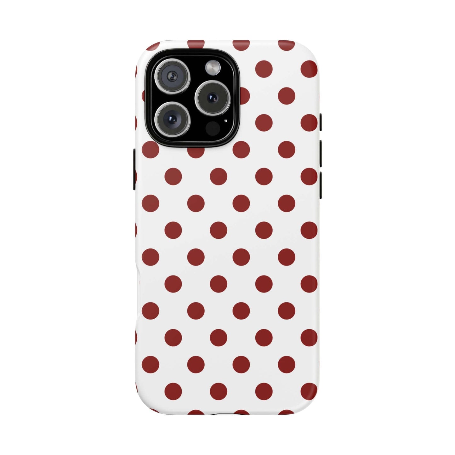 Cherry Red Polka dot Tough Case Phone Case for iPhone, Samsung, Google