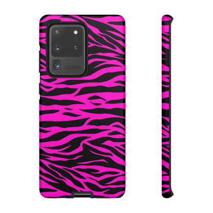 Pink Phone Case Tough Tiger Print, Mobile Phone Case, JSCHAFFA.com