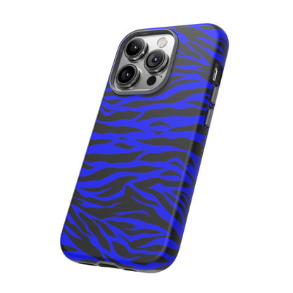 Blue Wild Tiger Print Pattern Tough Phone Case To protect your Phone, Phone Case, JSCHAFFA.com