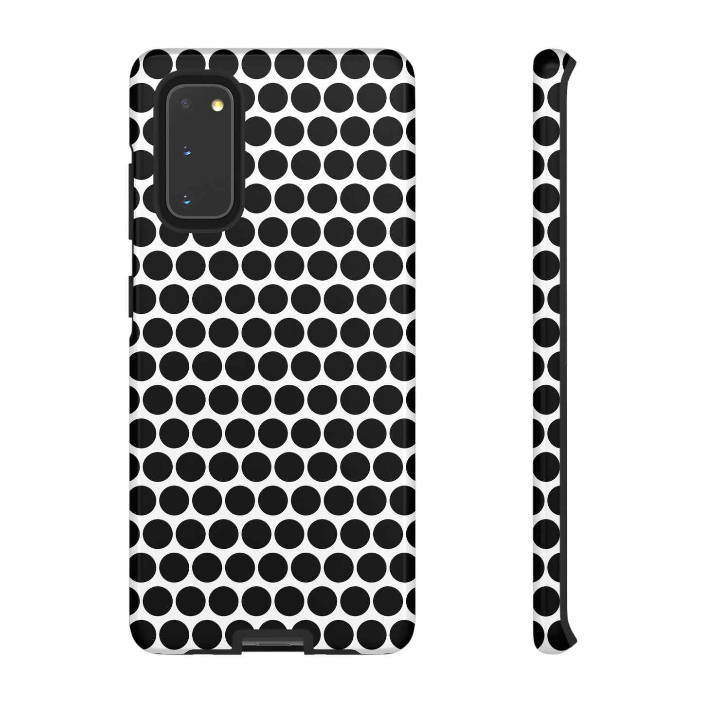 Cute Black White Polkadot Tough Case for iPhone, Samsung, Google, Phone Case, JSCHAFFA.com