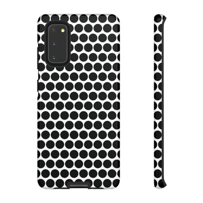 Cute Black White Polkadot Tough Case for iPhone, Samsung, Google, Phone Case, JSCHAFFA.com